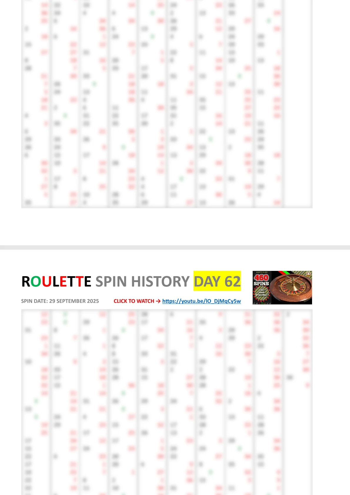 Spin History Database preview from Day 61 to 90, image 2